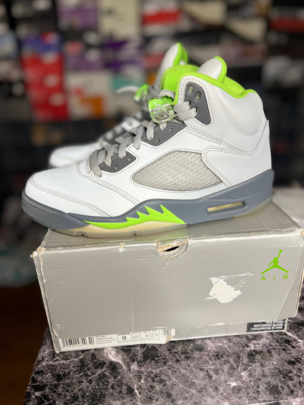 Air Jordan 5 Retro (9M) "Green Bean" OG All *Pre-loved*