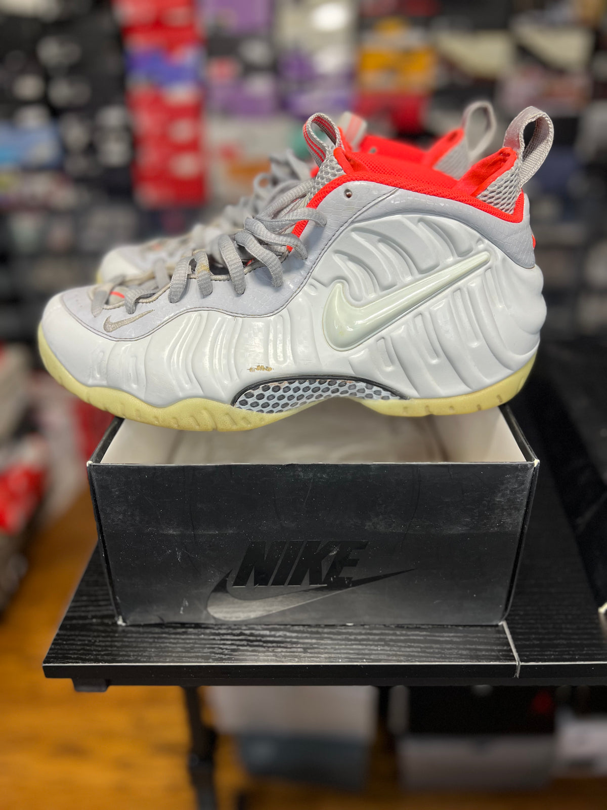 Nike Air Foamposite Pro "Pure Platinum 'Yeezy'" (10.5M) *Pre-Loved*