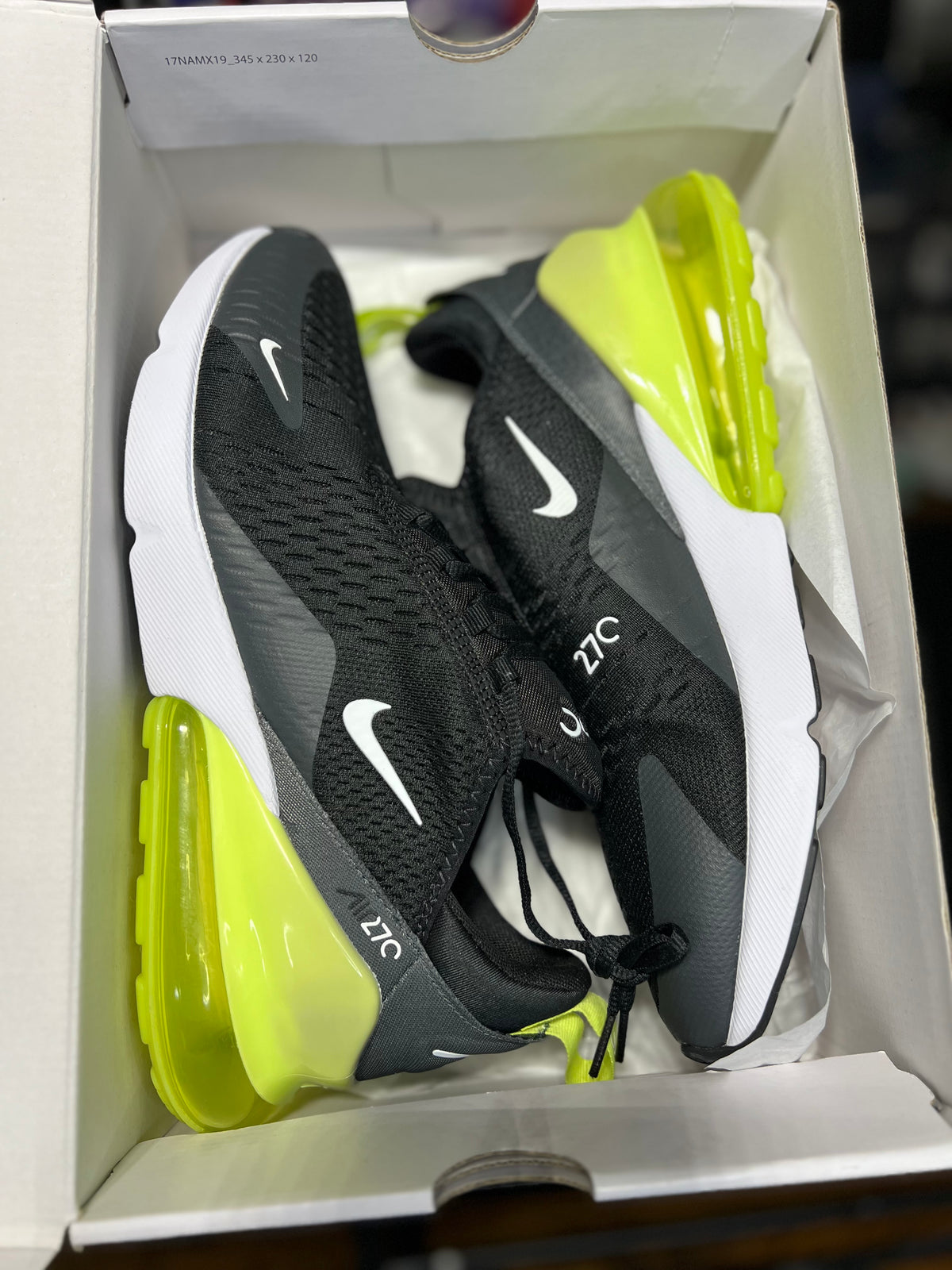 Nike Air Max 270 “Black Light Lemon Twist” (10.5M) *NEW*