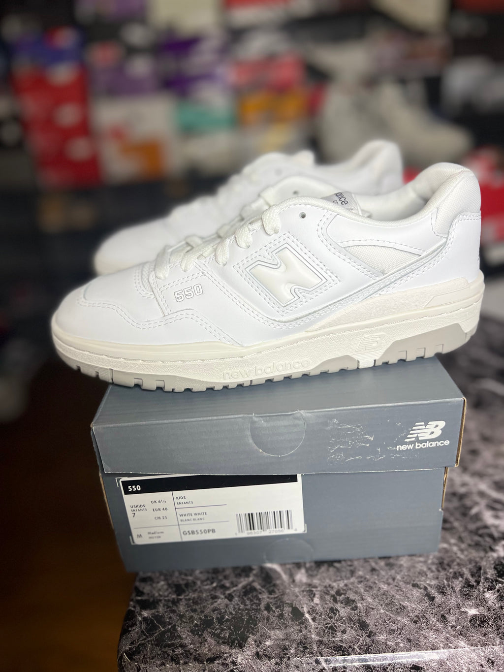 New Balance 550 "White Grey" (7Y) *NEW*