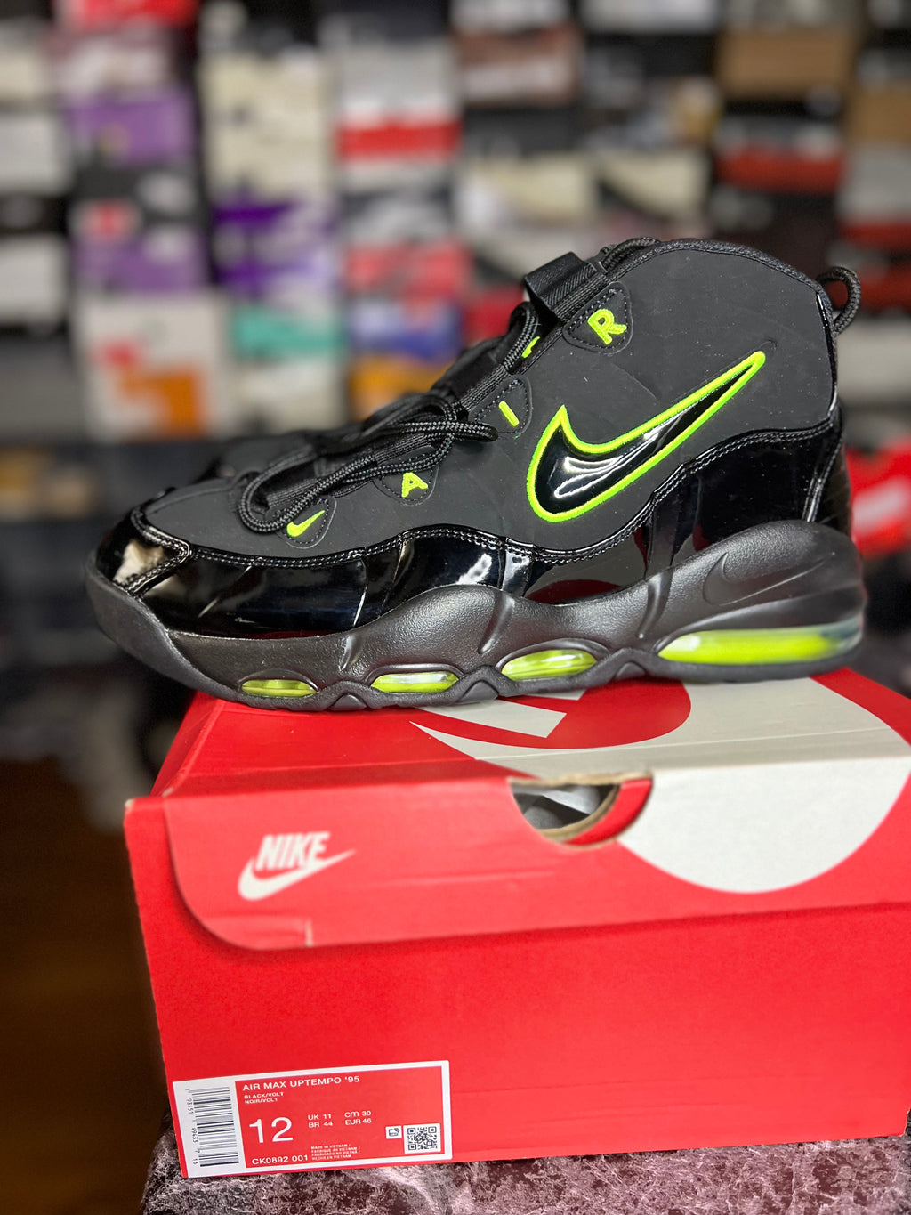 The Nike Air Max Uptempo 95 “Black Volt” 12M *NEW*