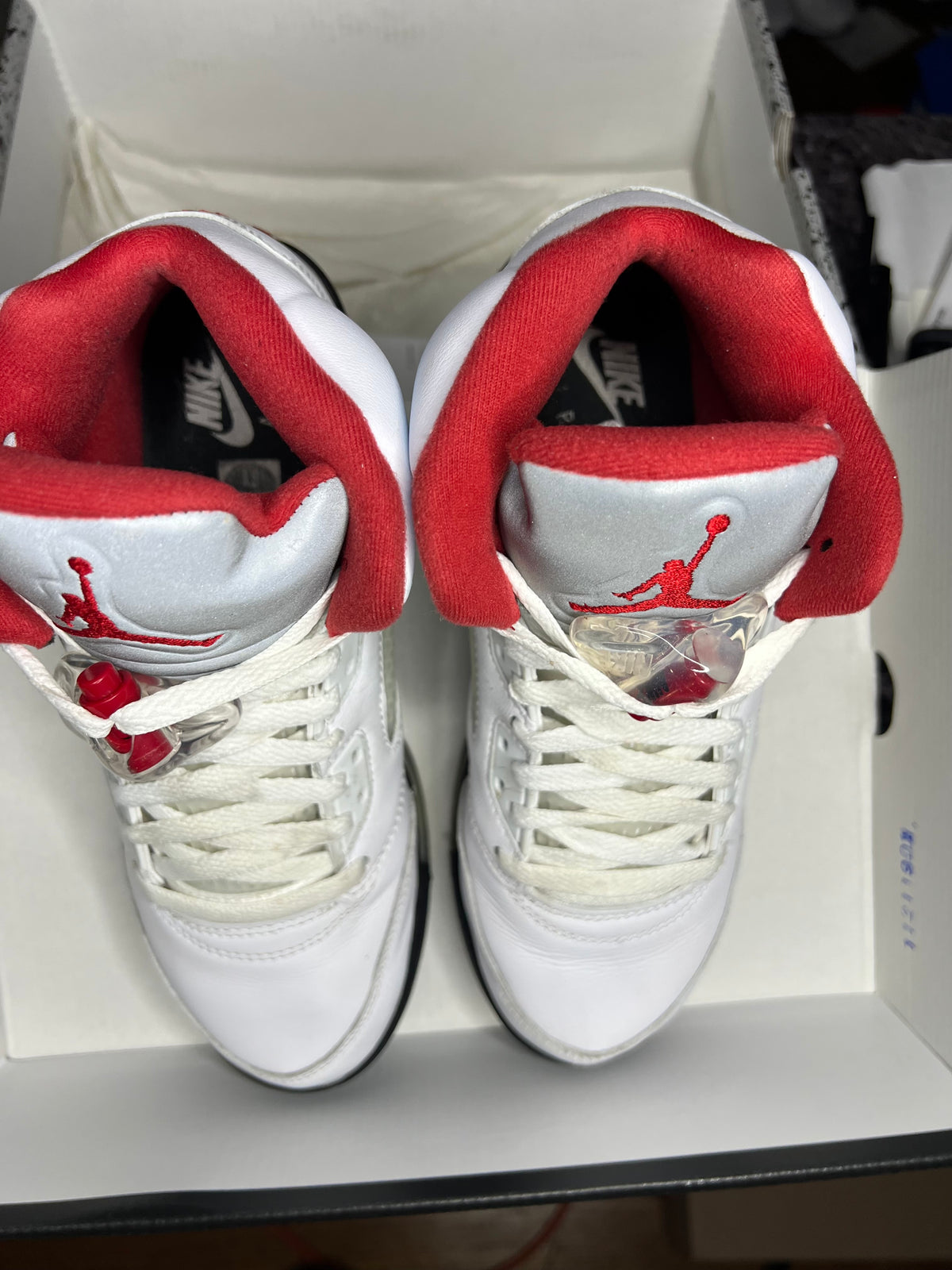 Air Jordan 5 Retro “Fire Red Silver Tongue” (GS -6Y) *Pre-Loved*