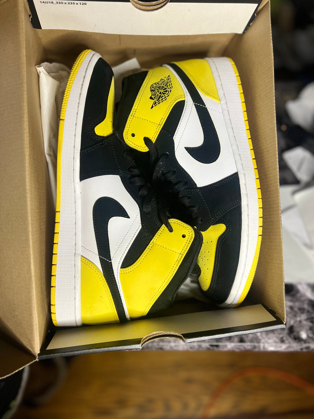 Air Jordan 1 “Yellow Black Toe” (10.5M) *Pre-Loved*