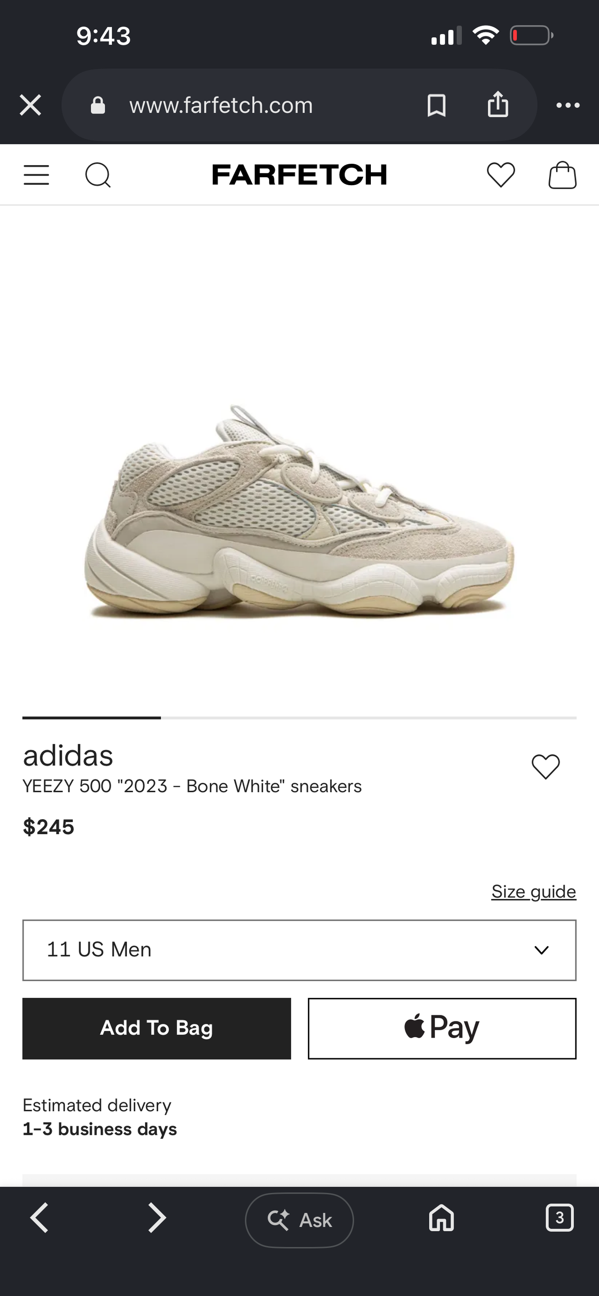 Adidas Yeezy Boost 700 "Analog" (11M) *Pre-Loved*
