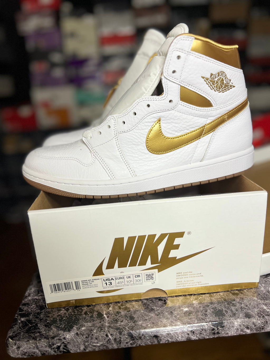 Jordan 1 Retro High OG "Metallic Gold" 13W/11.5M *NEW*