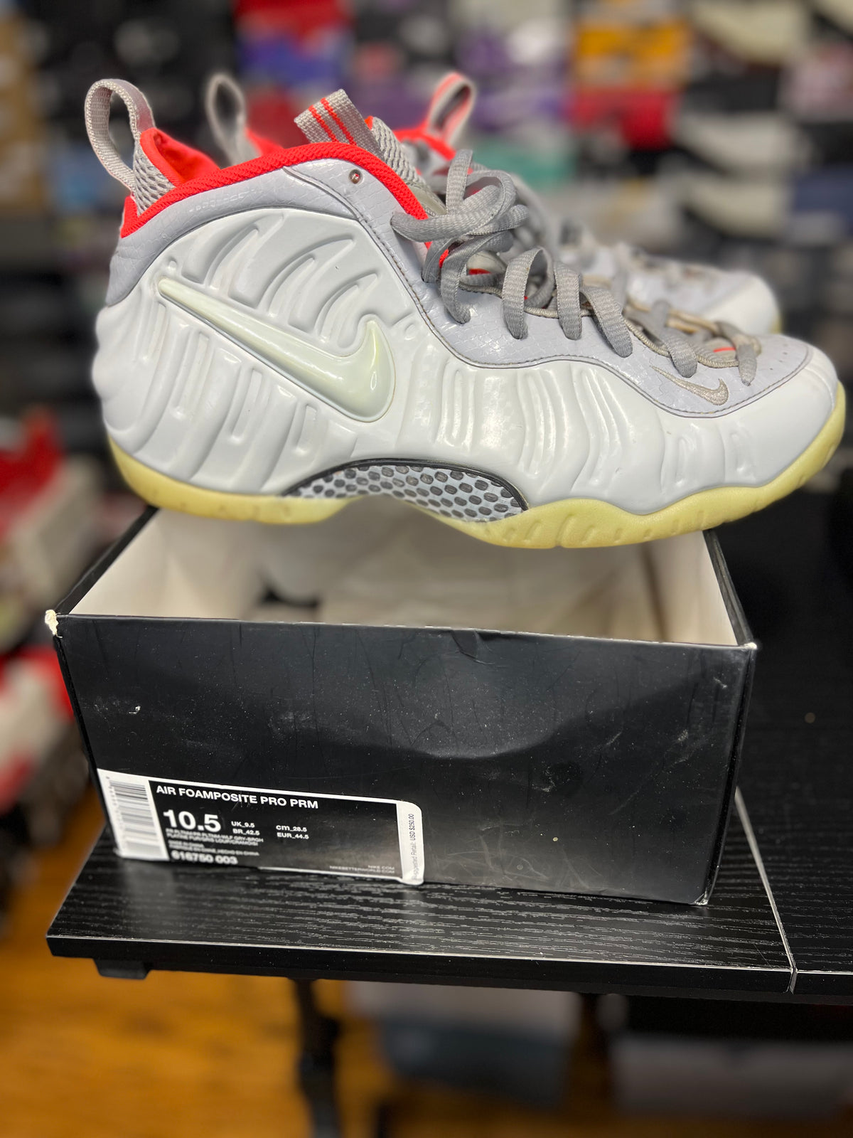 Nike Air Foamposite Pro "Pure Platinum 'Yeezy'" (10.5M) *Pre-Loved*