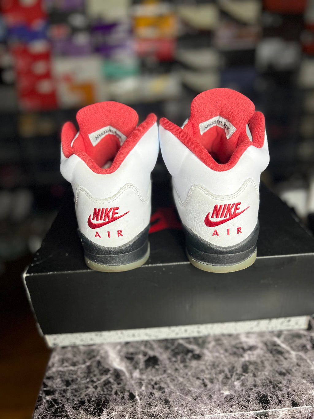 Air Jordan 5 Retro “Fire Red Silver Tongue” (GS -6Y) *Pre-Loved*