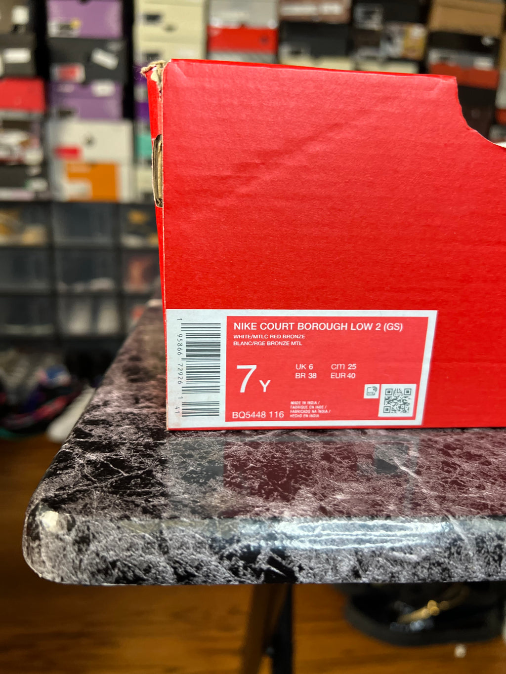 The Nike Court Borough Low 2 (GS) 7Y *NEW* No Lid