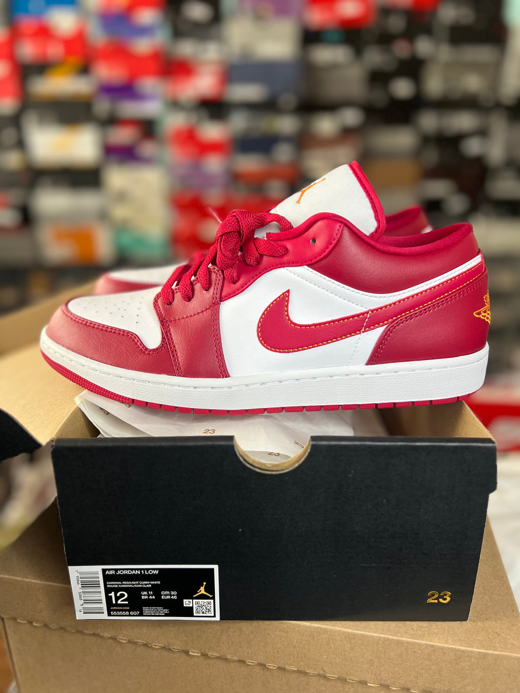 Air Jordan 1 Low ‘Cardinal Red’ (Style Code: 553558604) *NEW*
