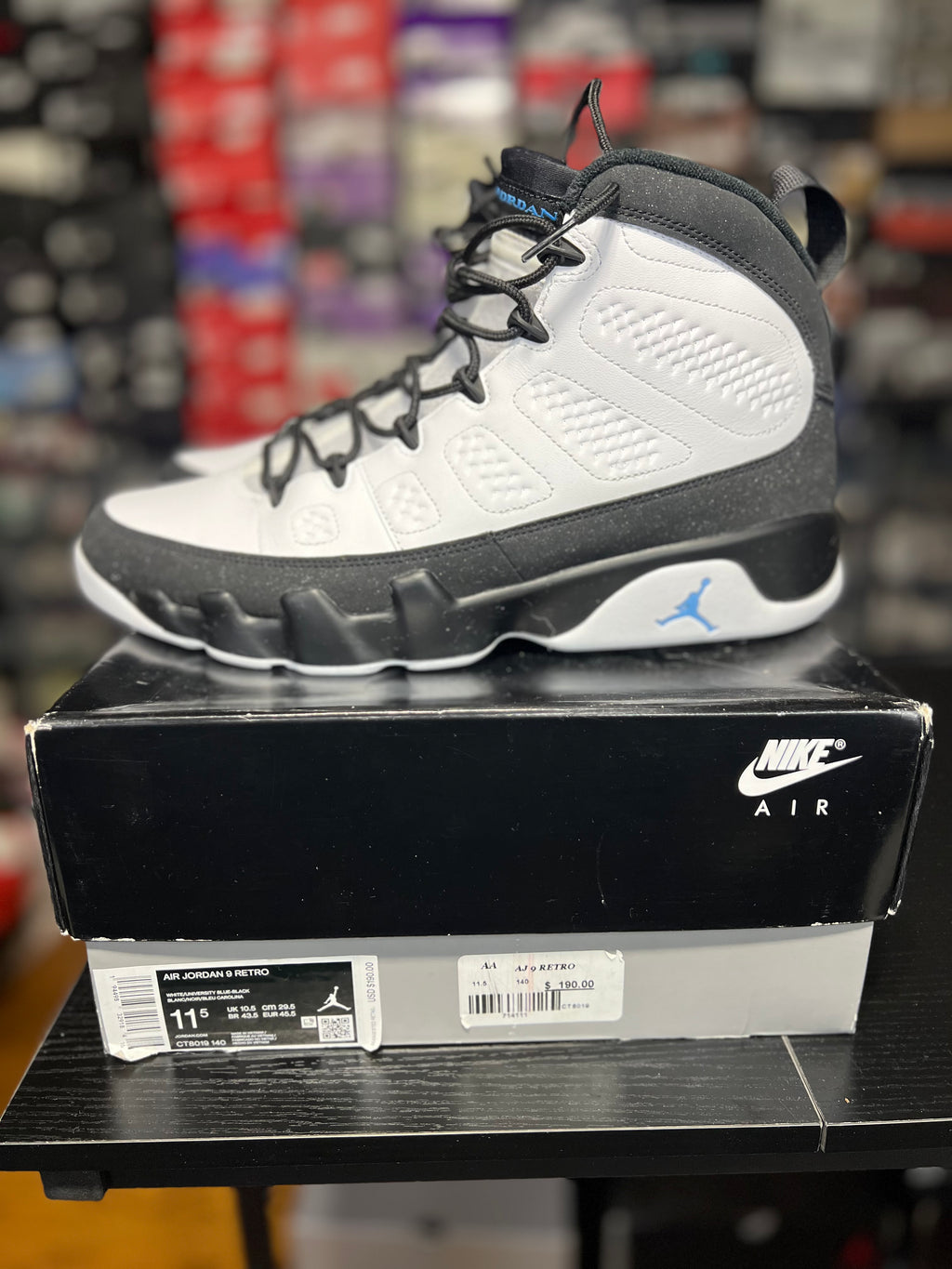 Air Jordan 9 Retro “University Blue” (11.5M) *Pre-Loved*
