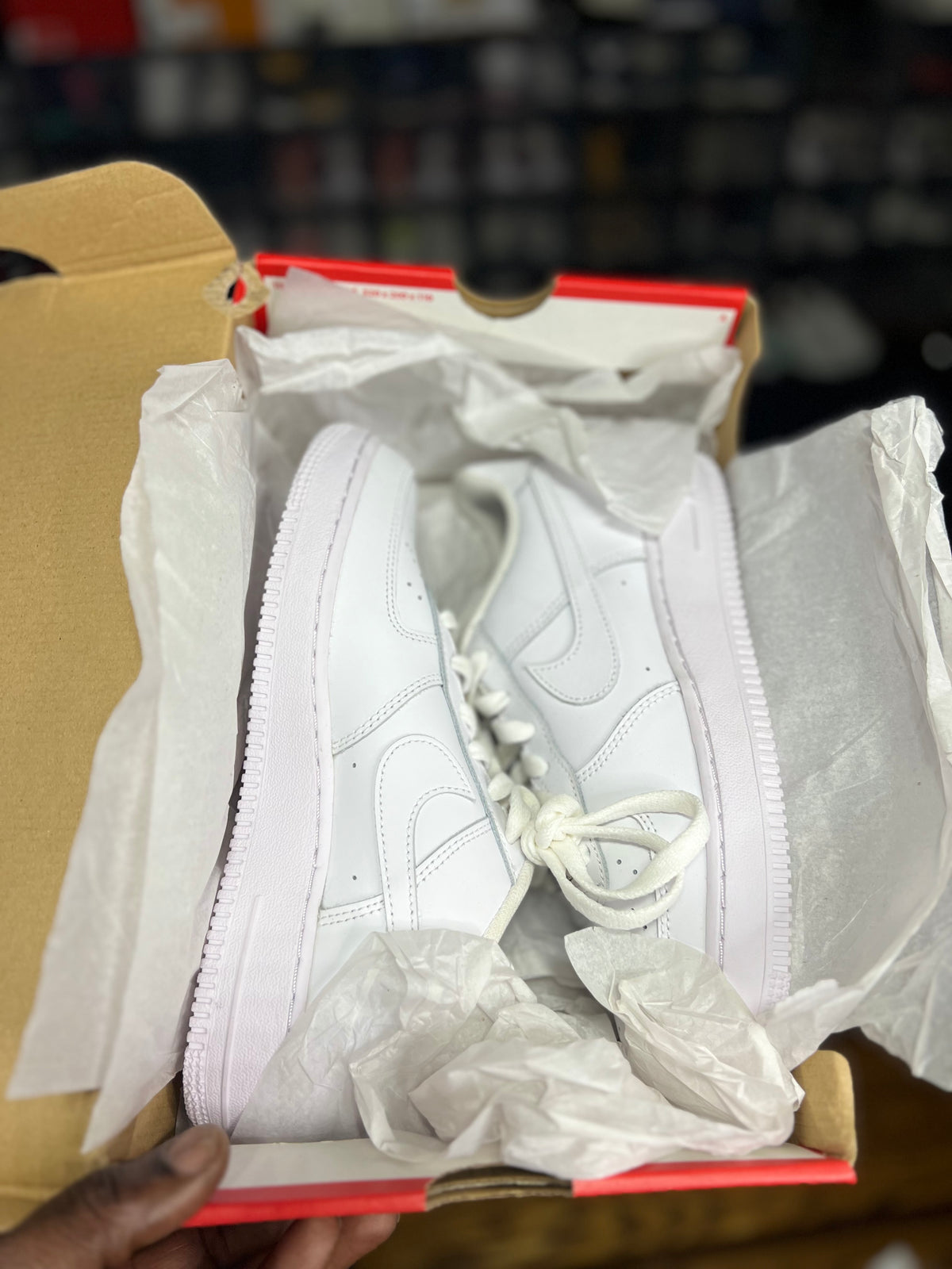 Nike Air Force 1 LE "Tripple White" (6Y) *NEW*