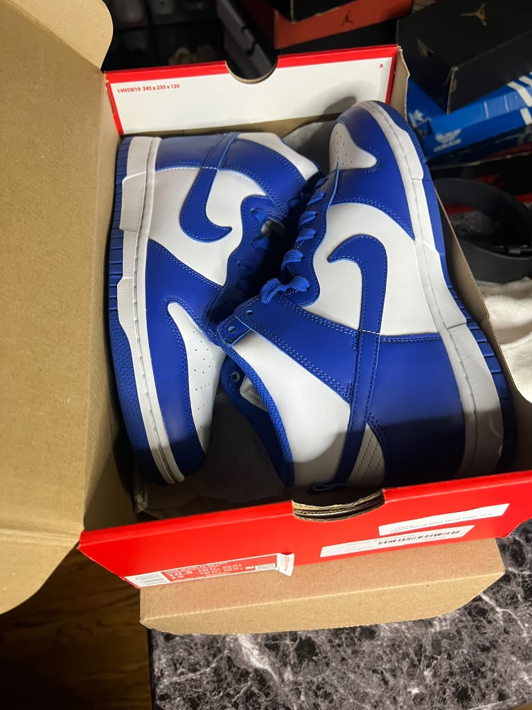 Nike Dunk High Retro "Game Royal / Kentucky" (Style Code: DD1399-102) *NEW*