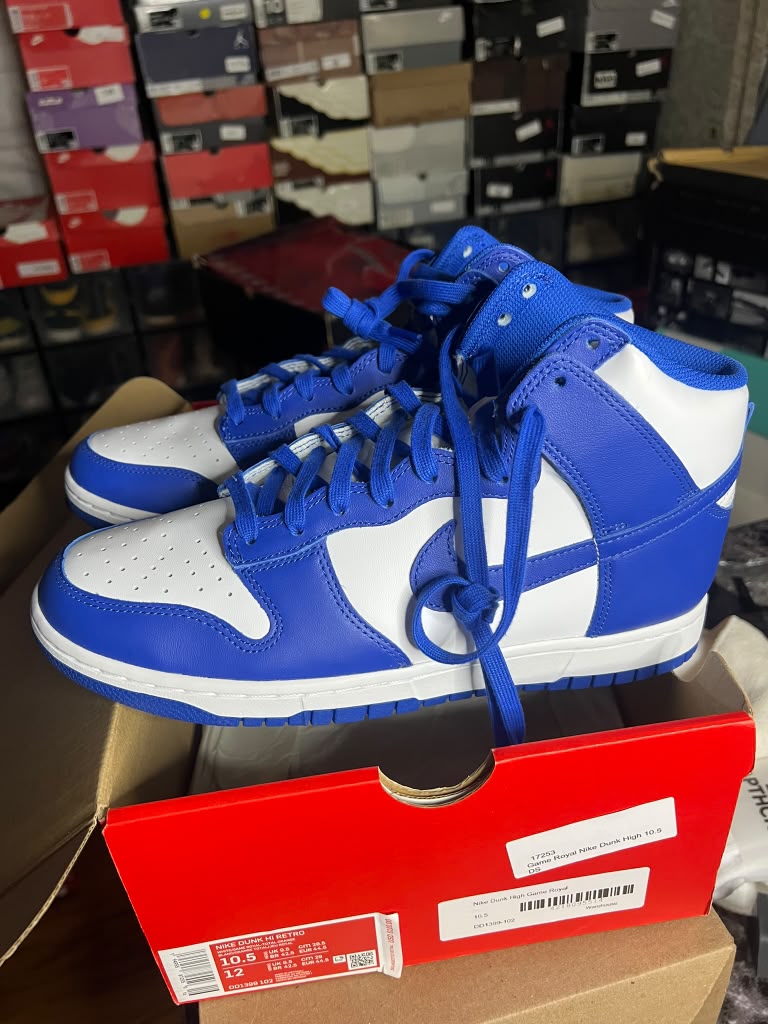 Nike Dunk High Retro "Game Royal / Kentucky" (Style Code: DD1399-102) *NEW*