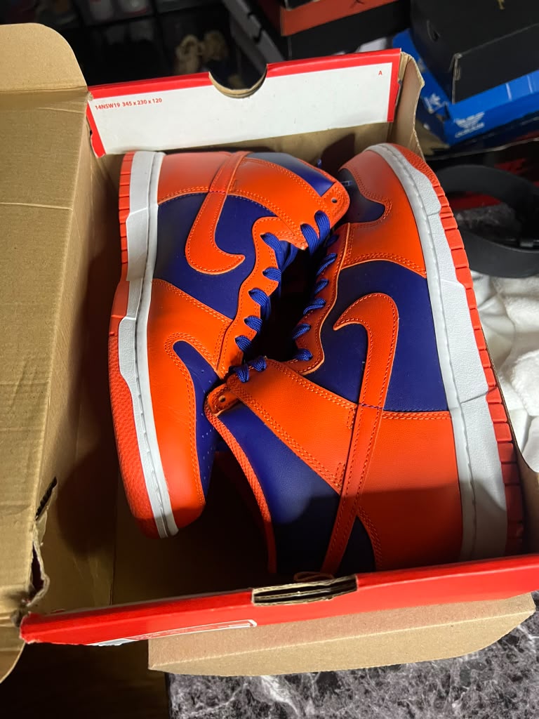 Nike Dunk High Retro "Knicks / Orange and Deep Royal" (Style Code: DD1399-800) *NEW*