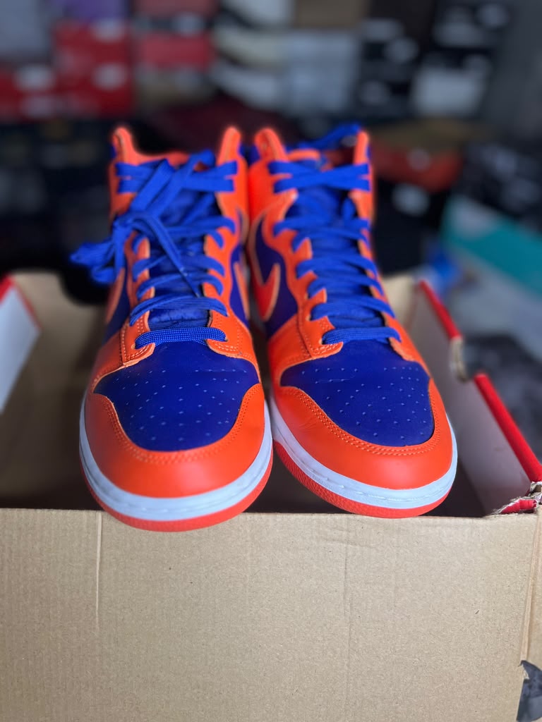 Nike Dunk High Retro "Knicks / Orange and Deep Royal" (Style Code: DD1399-800) *NEW*