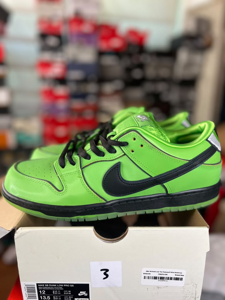 The Powerpuff Girls x Nike Dunk Low Pro SB QS "Buttercup" (Style Code: FZ8319-300) *NEW*