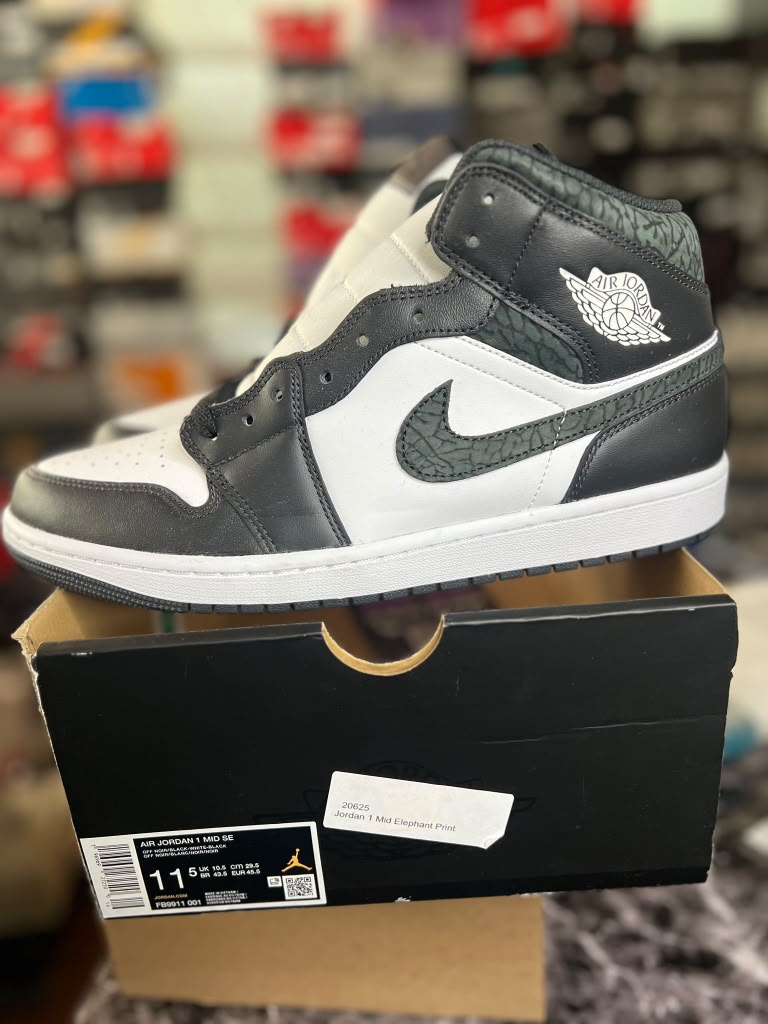 Air Jordan 1 Mid SE "Panda Elephant" (Style Code: FB9911-001) *NEW*