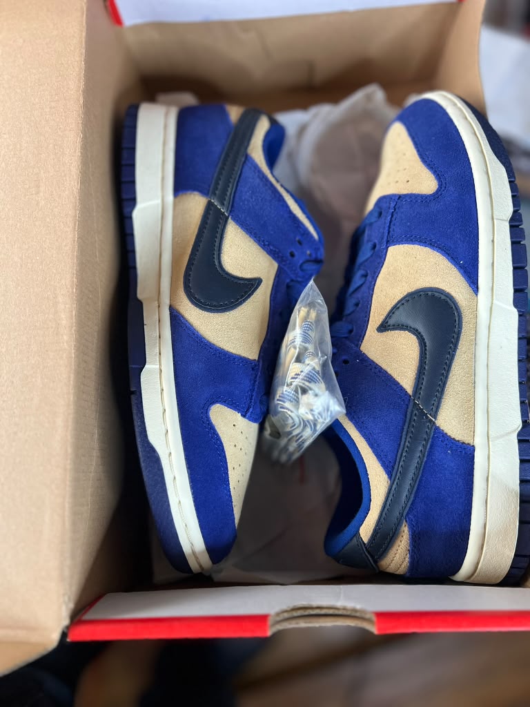 Nike Dunk Low LX "Blue Suede / Gold Suede" (Style Code: DV7411-400) *NEW*