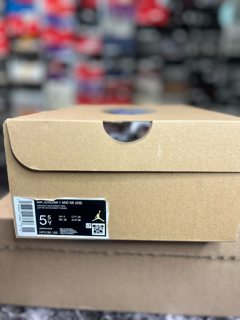 Air Jordan 1 Mid SE (GS) "Bread, Butter &amp; Sole / Buttered Toast" (Style Code: HF3196-100) *NEW*