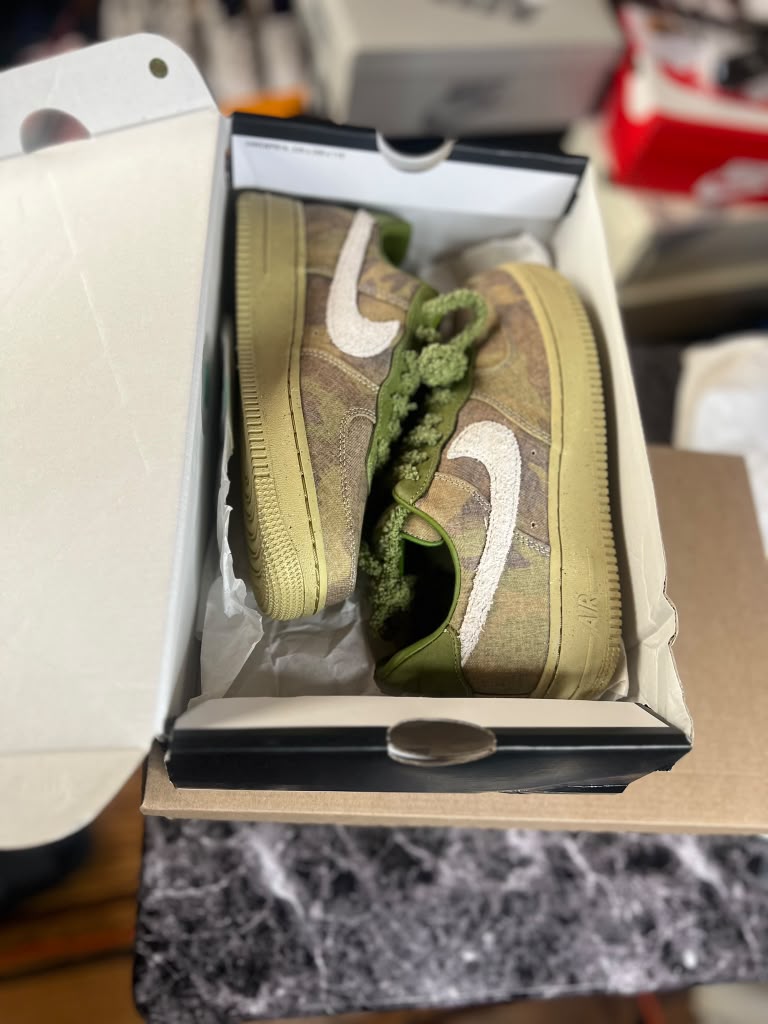 Nike Air Force 1 Low QS Camo "Wheatgrass / Asparagus" (Style Code: IO5011-300) *NEW*