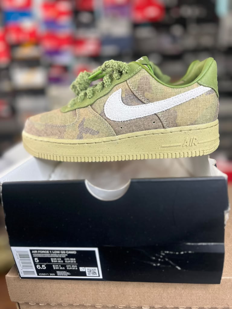 Nike Air Force 1 Low QS Camo "Wheatgrass / Asparagus" (Style Code: IO5011-300) *NEW*