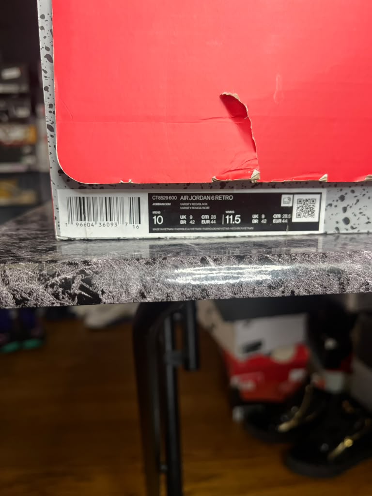Air Jordan 6 Retro "Toro Bravo" (Style Code: CT8529-600) *PRE-LOVED*