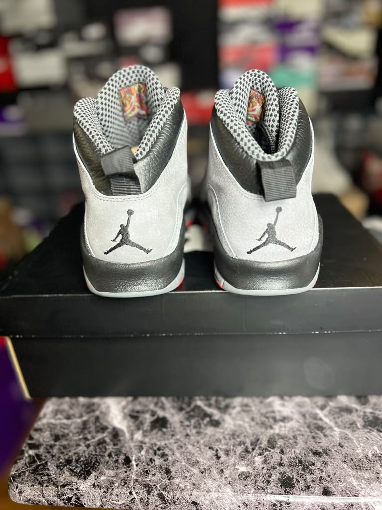 Air Jordan 10 Retro "Cool Grey / Infrared-Black" (Style Code: 310805-023) *PRE-LOVED*