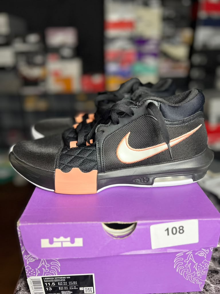 Nike LeBron Witness 8 "Black / Apricot Agate" (Style Code: HQ2139-001) *PRE-LOVED*