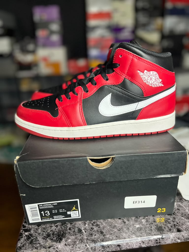 Air Jordan 1 Mid "Gym Red / Black / White" (Style Code: DQ8426-061) *NEW*