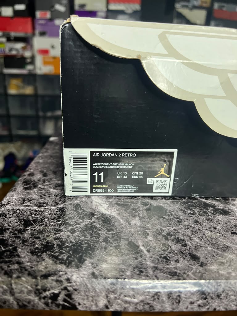 Air Jordan 2 Retro "Cement Grey / White Cement" (Style Code: DR8884-100) *PRE-LOVED*