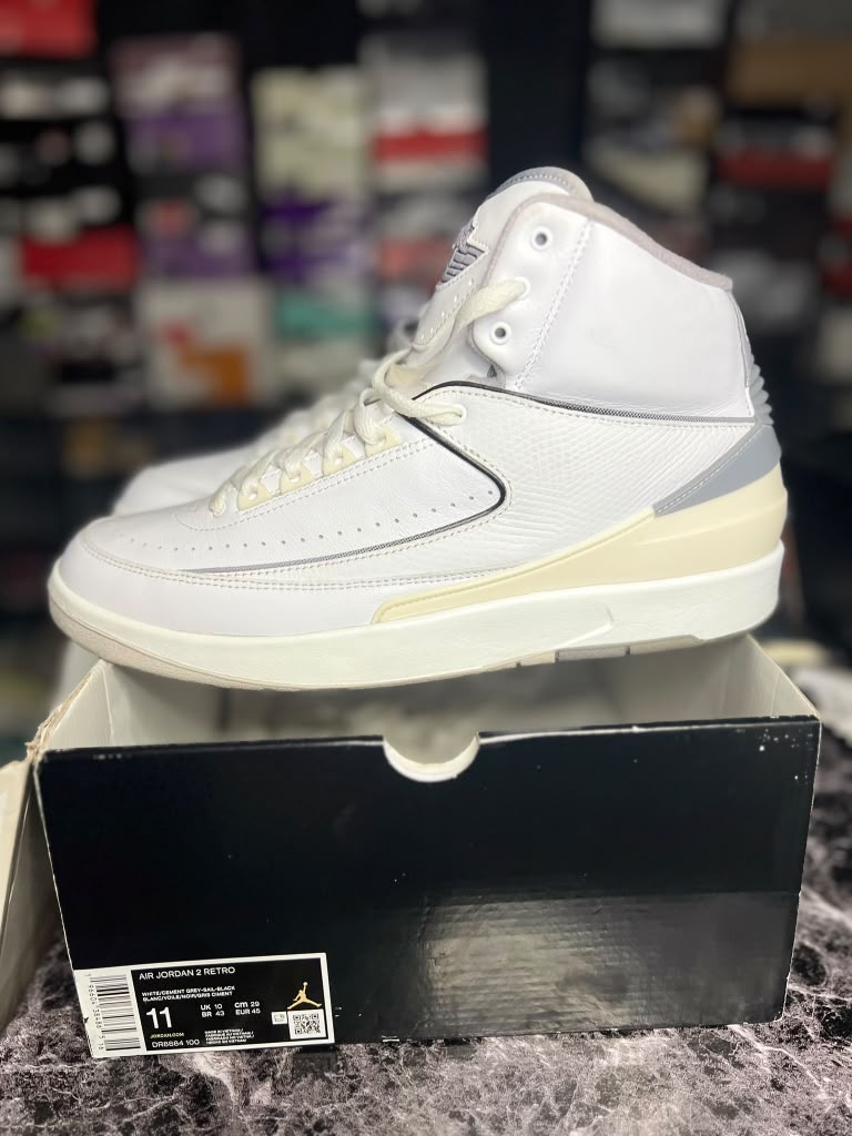 Air Jordan 2 Retro "Cement Grey / White Cement" (Style Code: DR8884-100) *PRE-LOVED*