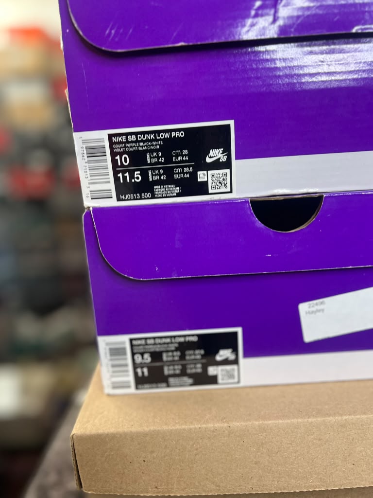 Nike SB Dunk Low Pro x Hayley Wilson "Court Purple" (Style Code: HJ0513-500) *PRE-LOVED*
