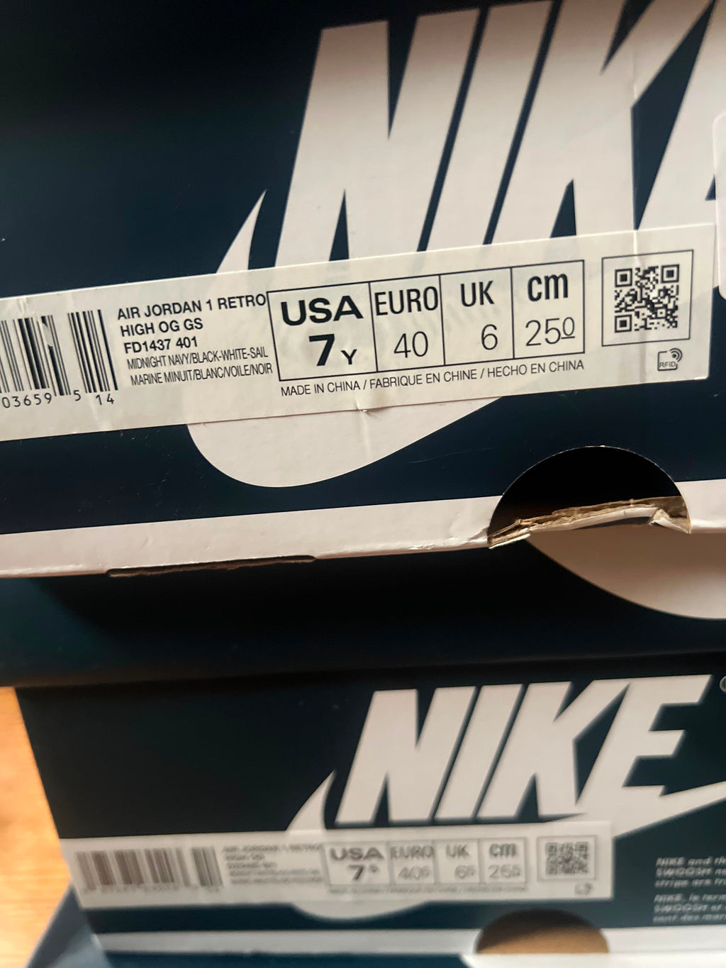 The Air Jordan 1 Retro High OG "Midnight Navy" (Style Code: FD1437-401) *NEW*