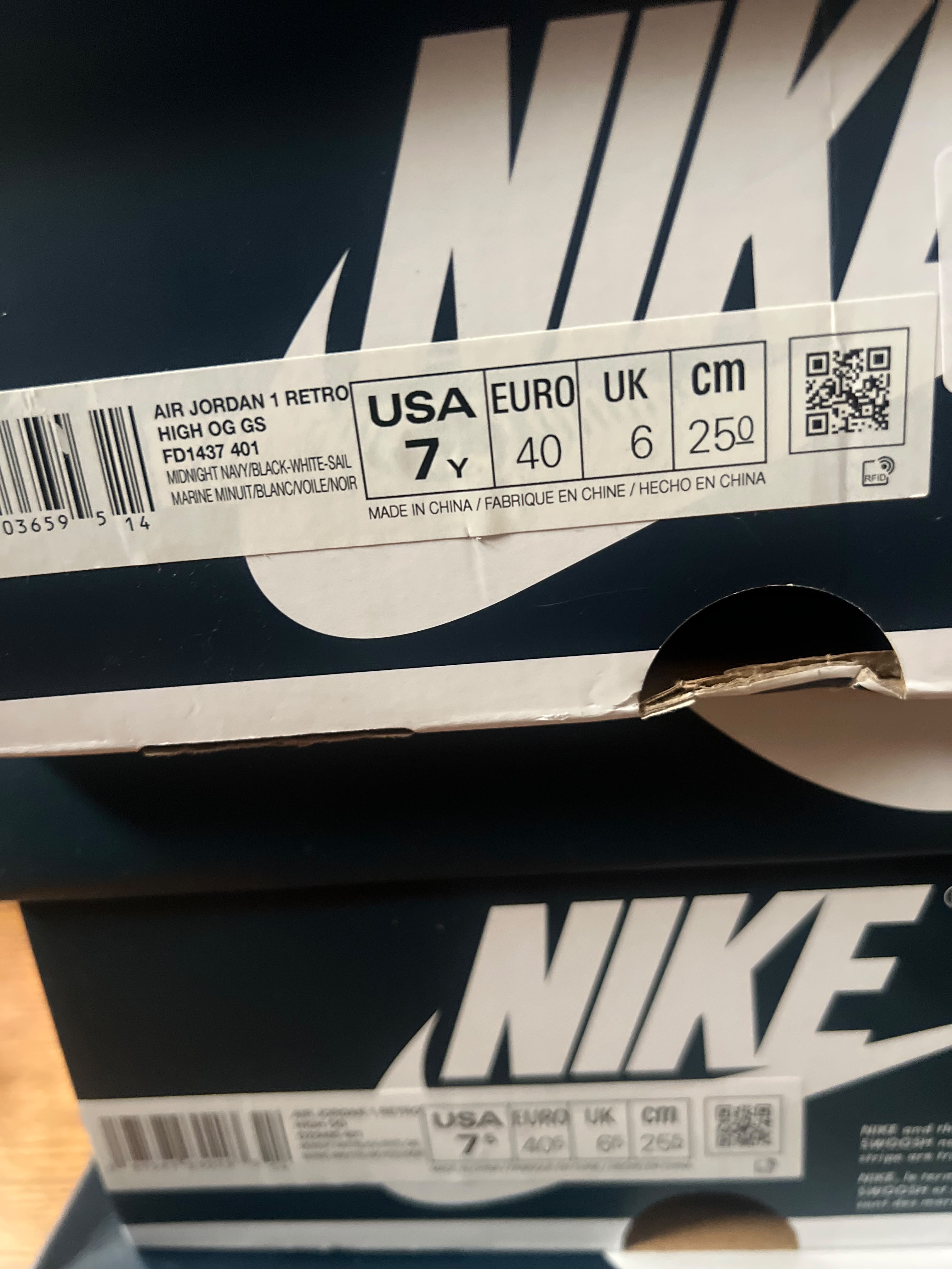 The Air Jordan 1 Retro High OG "Midnight Navy" (Style Code: FD1437-401) *NEW*
